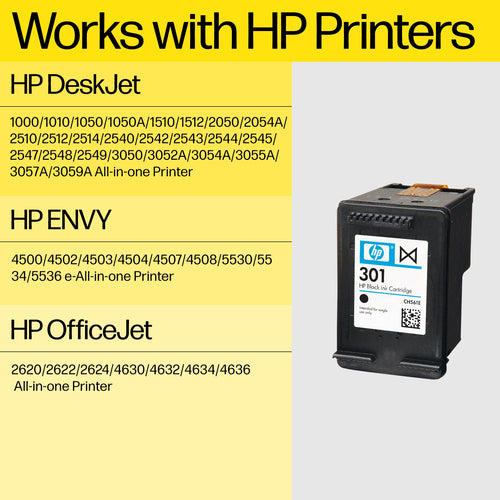 HP 301 2-pack Black/Tri-color Original Ink Cartridges HP 301 2-pack Black/Tri-color Original Ink Cartridges